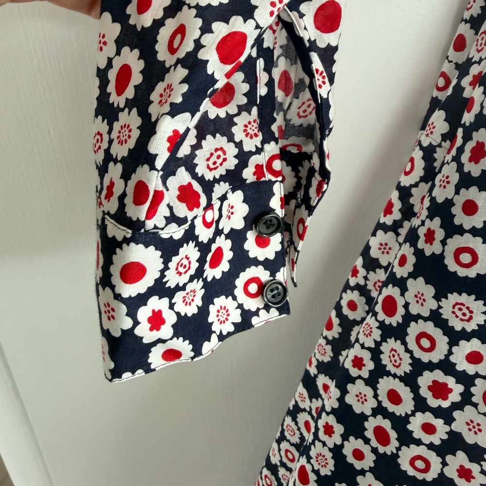 BODEN Kitty Midi Shirt Dress in Blue/Red - Size US 14R - NWT NEW - Picture 9 of 10